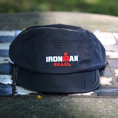 Boné Aba Reta Yopp Esportivo Ironman Brasil Respirável 5 Painel - Adulto - Foto 4