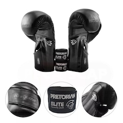 Kit Elite para Boxe e Muay Thai Luvas e Bandagens Pretorian - Adulto - Foto 6