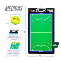 Prancheta tática magnética Pista e Campo de handebol dupla face - Foto 4