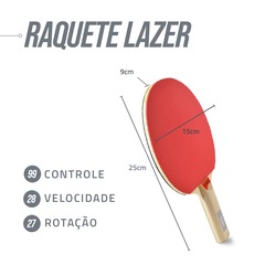 Kit ping pong Pista e Campo Tênis de mesa com 02 raquetes e 06 bolinhas - Foto 2