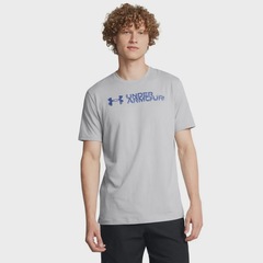 Camiseta Under Armour Wordmark Sleeve - Masculina - Foto 1