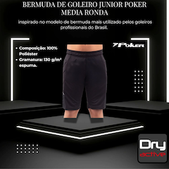 Bermuda De Goleiro Poker Media Ronda - Infantil - Foto 4