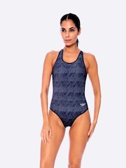 Maiô Speedo Cross Deep Map - Feminino - Foto 1