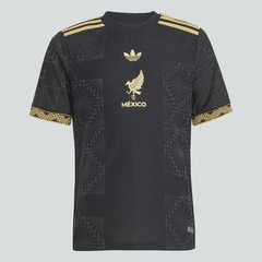 Camisa México 25 Gold adidas - Infantil - Foto 3