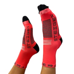 Meia Cano Médio Steigen Fluro Red 33 ao 44 - Unissex - Foto 3