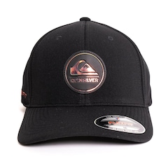 Boné Aba Curva Quiksilver Hologram Full Logo Patch - Fechado - Adulto - Foto 1