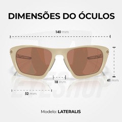 Óculos de Sol Oakley Lateralis Matte Sand - Unissex - Foto 5