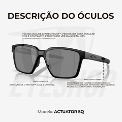 Óculos de Sol Oakley Actuator SQ Matte Black Prizm - Unissex - Foto 15
