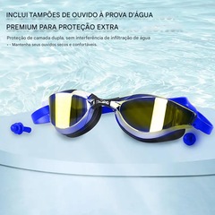 Óculos de Natação Gold Sports Snake Performance 6.0 Lentes Espelhadas High Definition - Adulto - Foto 4