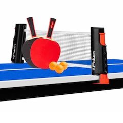 Conjunto de Tênis de Mesa Poker Star - 2 Raquetes - 3 Bolas - Rede Retratil - Foto 4