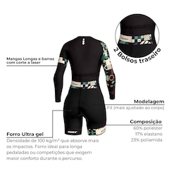 Macaquinho de Ciclismo Manga Longa ERT Smart Forro Gel - Feminino - Foto 2