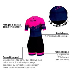 Macaquinho de Ciclismo ERT Elite Rubelita Forro em Gel - Feminino - Foto 2