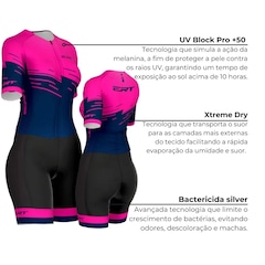 Macaquinho de Ciclismo ERT Elite Rubelita Forro em Gel - Feminino - Foto 3