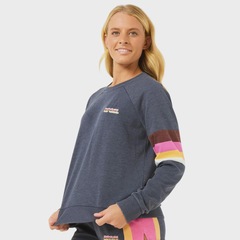 Blusão Rip Curl Las Dalias Raglan Crew Navy - Feminino - Foto 2