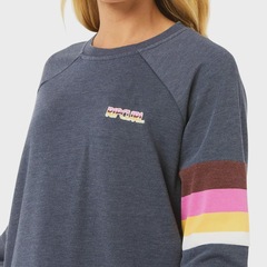 Blusão Rip Curl Las Dalias Raglan Crew Navy - Feminino - Foto 4