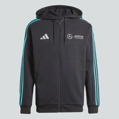 Blusão adidas Capuz Zíper Mercedes AMG Petronas Fórmula 1 Team DNA - Masculino - Foto 3
