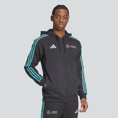 Blusão adidas Capuz Zíper Mercedes AMG Petronas Fórmula 1 Team DNA - Masculino - Foto 5