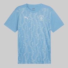 Camisa Manchester City 2025 Puma Pré-Jogo - Masculina - Foto 1