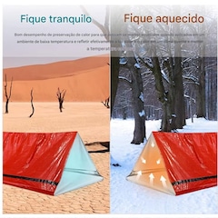 Saco de Dormir Gold Sports Portátil à Prova D'água Sobrevivência com Apito - Foto 6