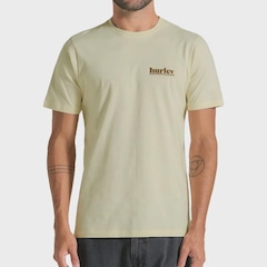 Camiseta Hurley Algodão Básica Off White - Masculina - Foto 1