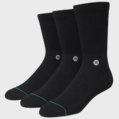 Meia Stance Icon Black Kit com 3 Pares - Unissex - Foto 1
