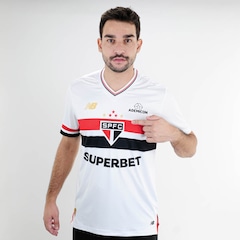 Camiseta De Time New Balance Torcedor Home Spfc 2025 - Masculina - Foto 2