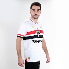 Camiseta De Time New Balance Torcedor Home Spfc 2025 - Masculina - Foto 4
