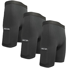 Short Térmico Fristyle Segunda Pele Ciclista Com Proteção Uv 3 Unidades - Adulto - Masculino - Foto 1