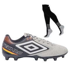 Kit Chuteira de Campo Umbro Techno II + Meião - Adulto - Foto 1