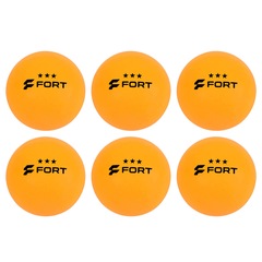 Bola de Tênis de Mesa Fort 3 Estrelas - Pack com 6 Bolinhas - Foto 1