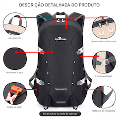 Mochila Esportiva Gold Sports Dobrável Camel Montanhismo A Prova De Água 35 Lts - Foto 3