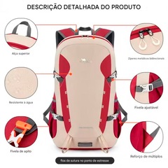 Mochila Esportiva Gold Sports Dobrável Camel Montanhismo A Prova De Água 35 Lts - Foto 4