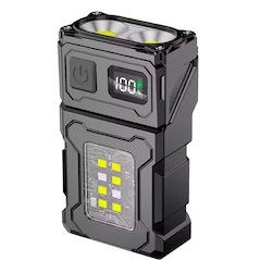 Mini Lanterna Gold Sports Led Cob Luz Dupla Super Brilhante Usb 180° Com Imã - Foto 1