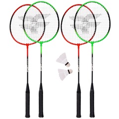 Kit de Badminton Fort 4 Raquetes 2 Petecas 1 Rede - Foto 2