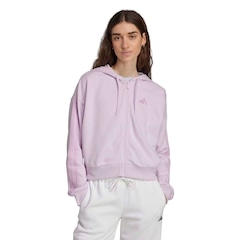 Jaqueta adidas 3 Stripes com Capuz - Feminina - Foto 1