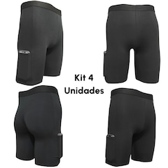 Bermuda Térmica Frishop Proteção UV Ciclista - 4 Unidades - Masculina - Foto 3