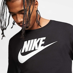 Camiseta Manga Longa Nike Sportswear Icon Futura - Masculina - Foto 3