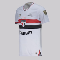 Camisa do São Paulo New Balance I 2025 Jogador Patch Libertadores - Masculina - Foto 3