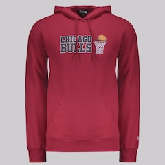 Blusão de Moletom New Era NBA Chicago Bulls com Capuz - Masculino - Foto 1