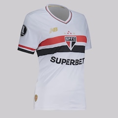 Camisa do São Paulo New Balance I 2025 Patch Libertadores - Feminina - Foto 2