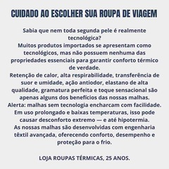 Calça Térmica Roupas Térmicas Segunda Pele RT Frio Intenso Viagens Neve Esportes - Masculina - Foto 6