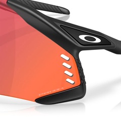 Óculos de Sol Unissex Oakley Velo Kato Matte Black Prizm Trail Torch - Foto 7
