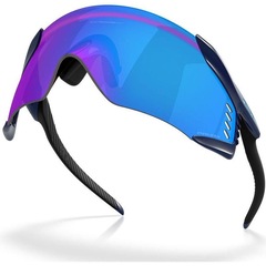 Óculos de Sol Unissex Oakley Velo Kato Matte Navy Prizm Sapphire - Foto 4