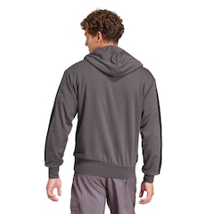 Blusão de Moletom Masculino adidas com Capuz 3 Stripes - Foto 2