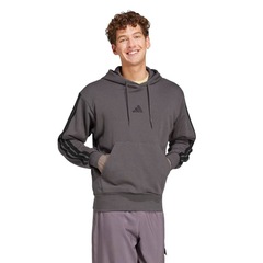 Blusão de Moletom Masculino adidas com Capuz 3 Stripes - Foto 5