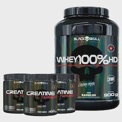 Whey 100% HD + 3 Unidades Creatina Turbo Black Skull - Foto 1