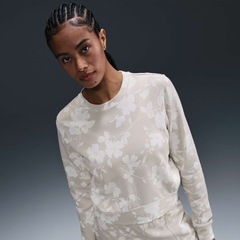 Blusão Feminino Nike Sportswear Crew Chill French Terry All Over Print - Foto 1
