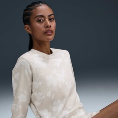 Blusão Feminino Nike Sportswear Crew Chill French Terry All Over Print - Foto 3