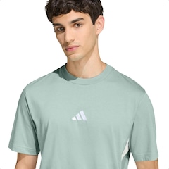 Camiseta Malha Simples Essentials Três Listras - adidas - Homem - Foto 4