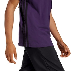 Camiseta Malha Simples Essentials Três Listras - adidas - Homem - Foto 3